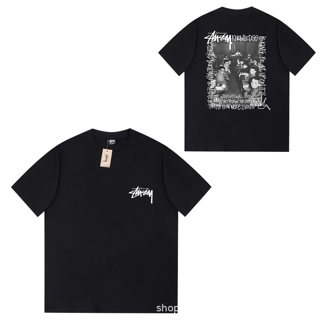 Stüssy T-Shirts Short-Sleeve Logo Graphic T-Shirt — 068 Black