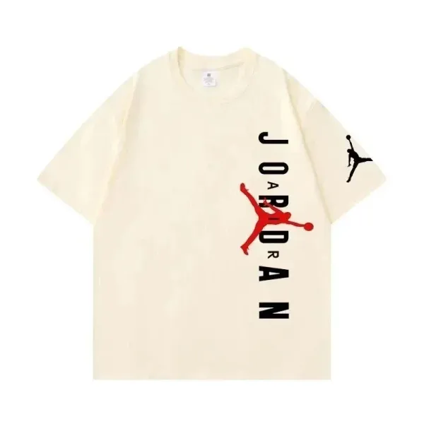 Air Jordan Vertical Logo Graphic T-Shirt Beige - 1