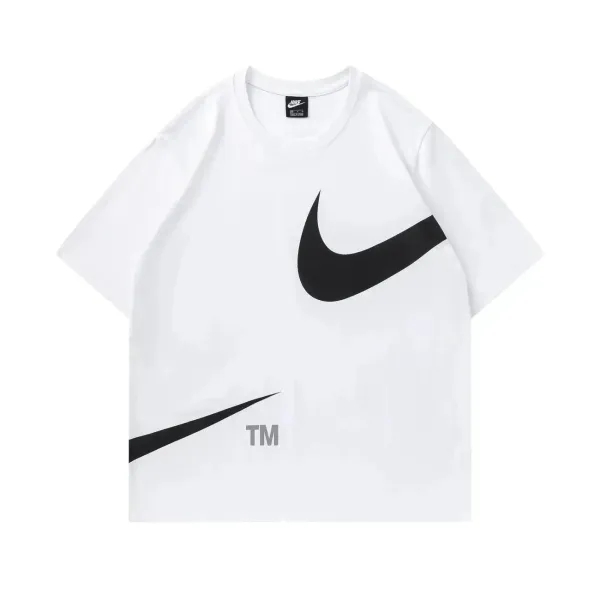 Nike Swoosh Graphic White T-Shirt - 1