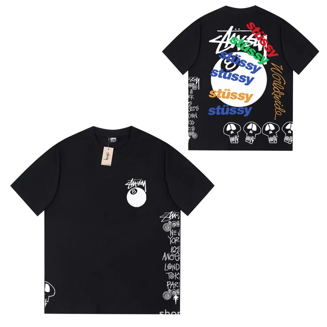 Stüssy T-Shirts Short-Sleeve Logo Graphic T-Shirt — 072 black