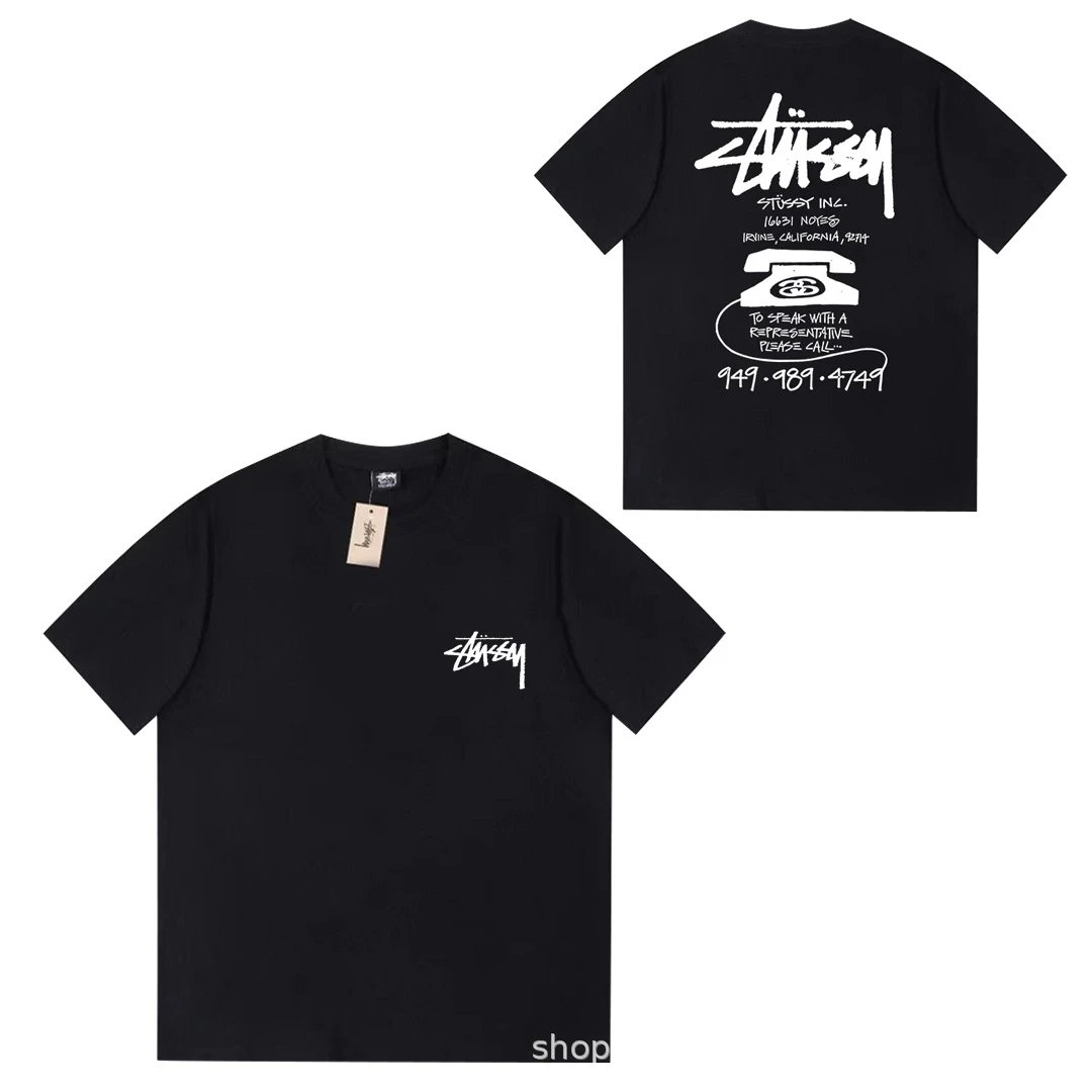 Stüssy T-Shirts Short-Sleeve Logo Graphic T-Shirt — 067 Black