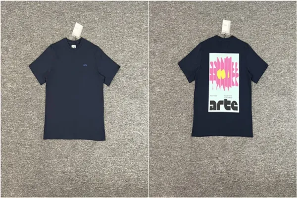 Arte Graphic Print Navy T-Shirt - 1