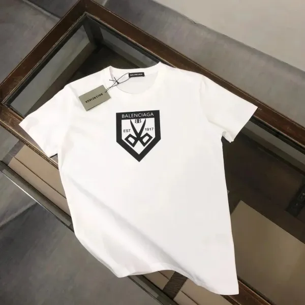 Balenciaga Pixel Logo White T-Shirt - 9