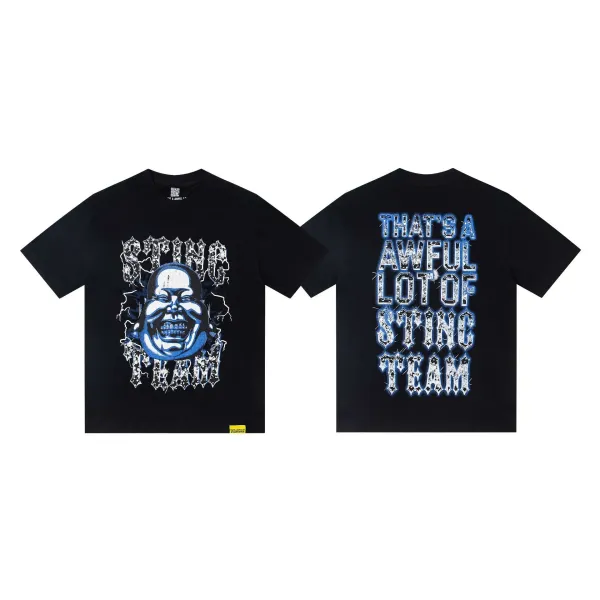 Design Sting Team 'That's A Awful Lot Of Sting Team' Graphic T-Shirt Black T-Shirts - 1