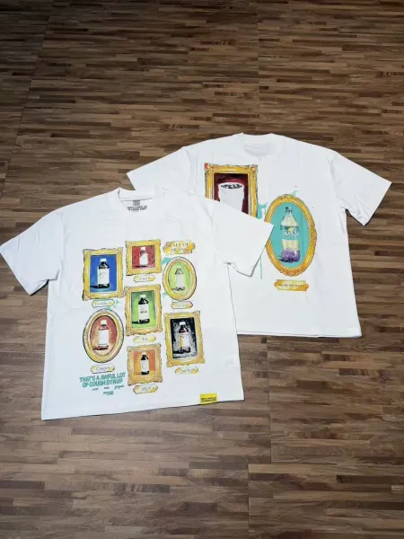 Design That's A Awful Lot Of Cough Syrup x Miami Art Basel T-Shirt White T-Shirts - 1