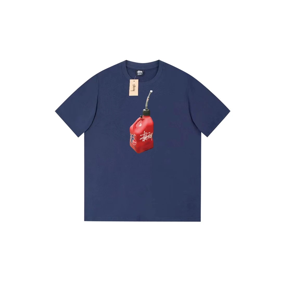Stüssy T-Shirts Short-Sleeve Logo Graphic T-Shirt — 071 Navy