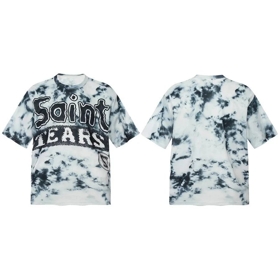 Saint Tears T-Shirts Oversized Graphic Print Short-Sleeve T-Shirt — Picture color 1132