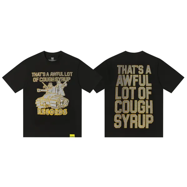Design That's A Awful Lot Of Cough Syrup T-Shirt Navy - 24