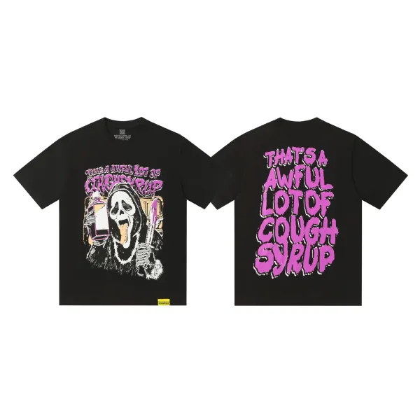 Design That's A Awful Lot Of Cough Syrup T-Shirt Navy - 27