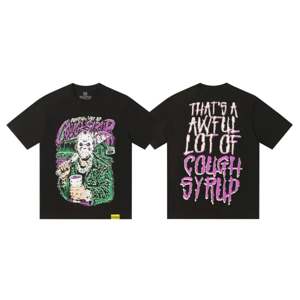 Design That's A Awful Lot Of Cough Syrup T-Shirt Navy - 40