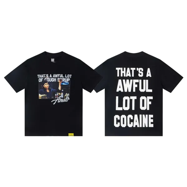 Design Asnali That's A Awful Lot Of Cough Syrup T-Shirt Black T-Shirts - 1