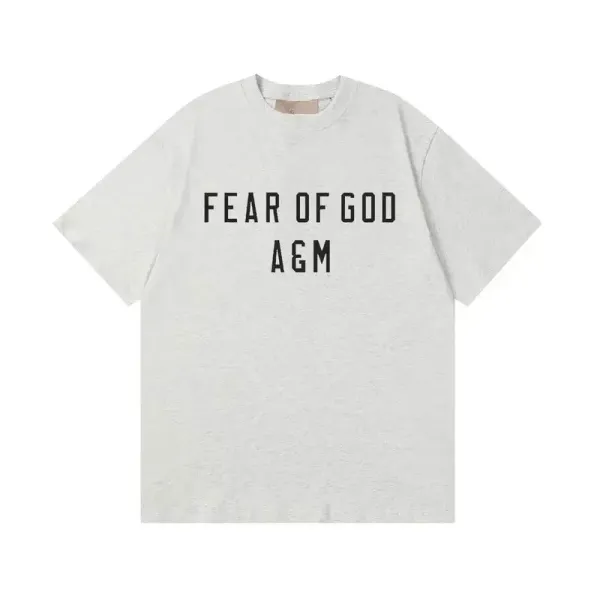 Fear of God Essentials A&M Logo T-Shirt Gray - 1