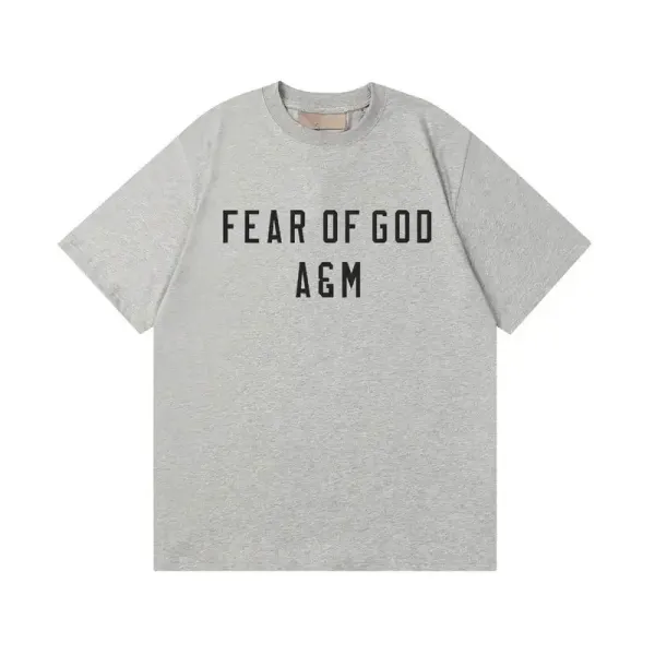 Fear of God Essentials A&M Logo T-Shirt Gray - 1