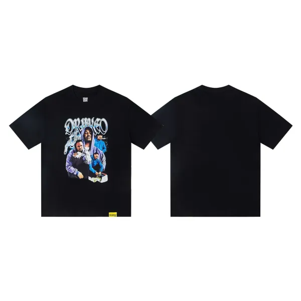 Design Dr. Dre Collage Print Black T-Shirt - 1