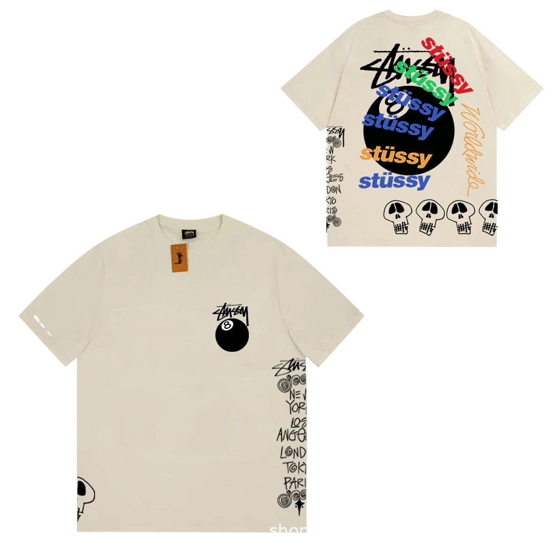 Stüssy T-Shirts Short-Sleeve Logo Graphic T-Shirt — 072 Apricot