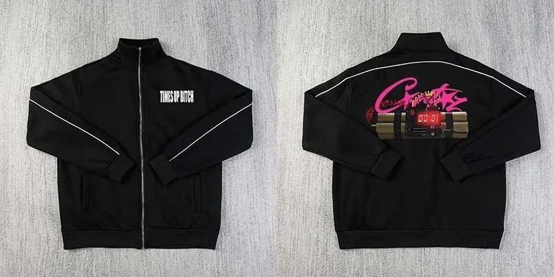 CLOT CLOT x A Bathing Ape Track Jacket Black with Pink and White Accents Black