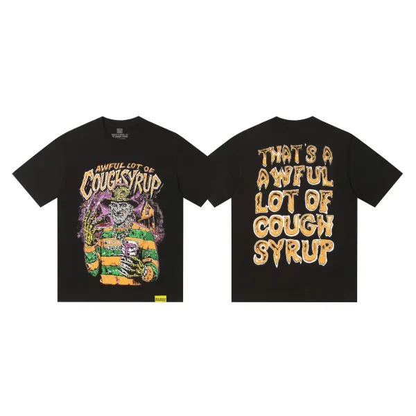 Design That's A Awful Lot Of Cough Syrup T-Shirt Navy - 38