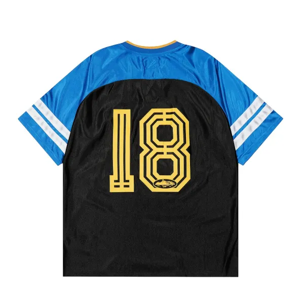 Corteiz Script Logo Black and White Football Jersey - 25