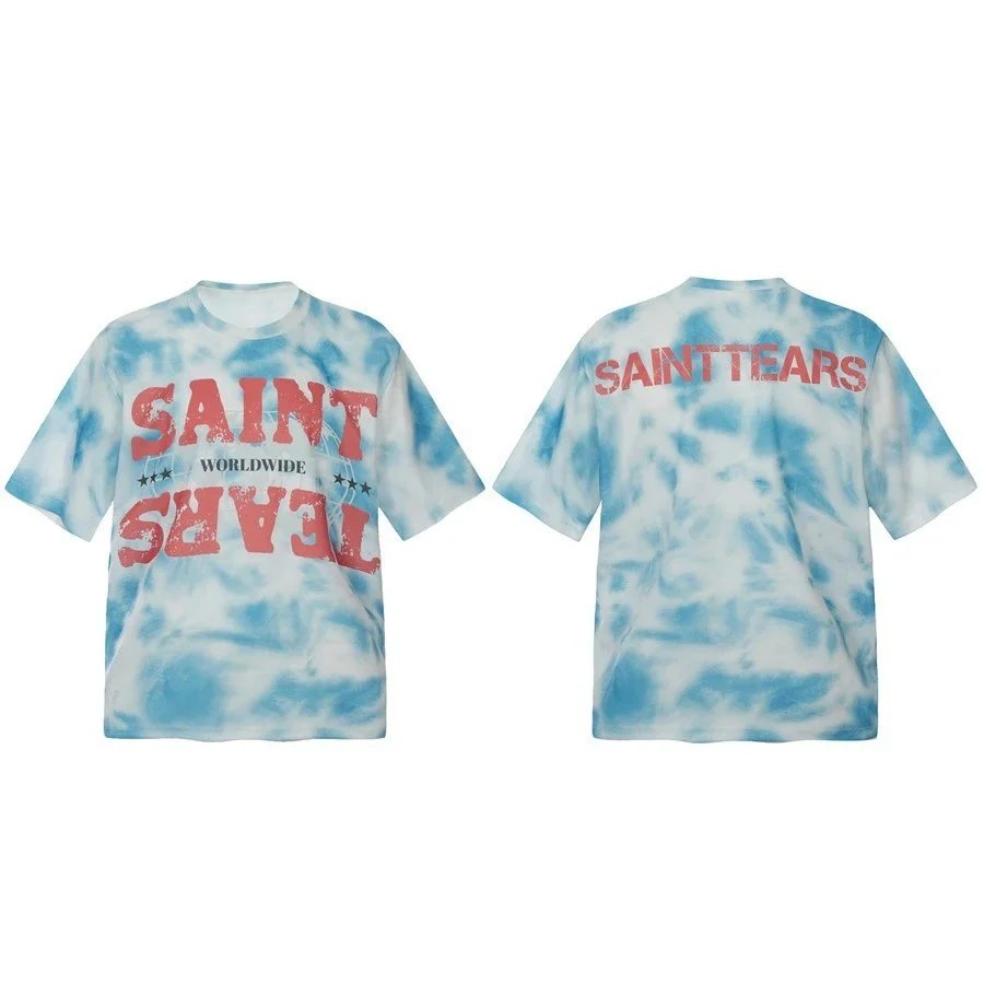 Saint Tears T-Shirts Oversized Graphic Print Short-Sleeve T-Shirt — Picture color 1129