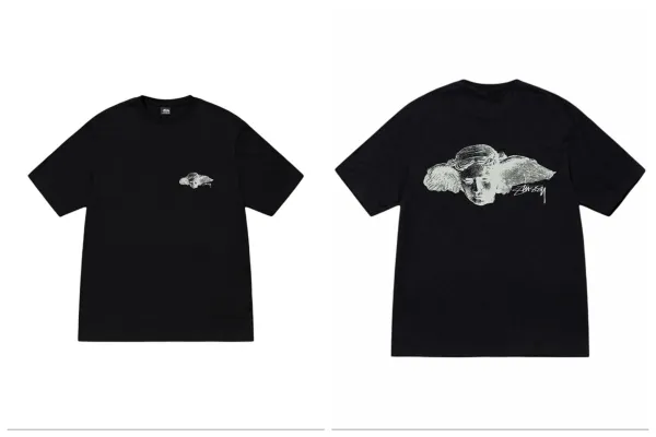 Stussy Angel Head Black T-Shirt - 1