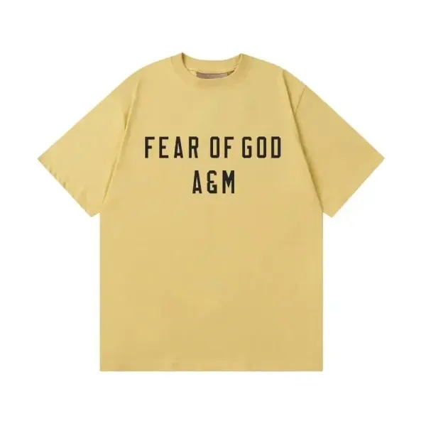 Fear of God Essentials Logo Print Yellow T-Shirt - 1