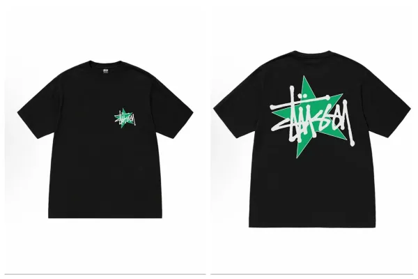 Stussy Star Logo Black T-Shirt - 1