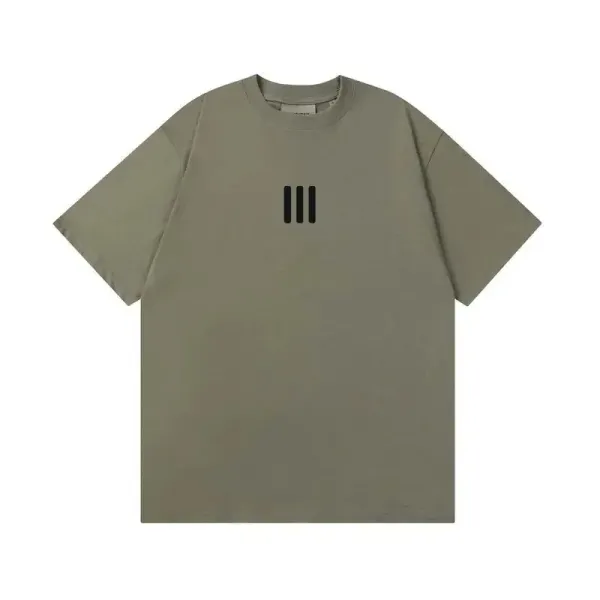 Design Three Bars Olive Green T-Shirt - 1
