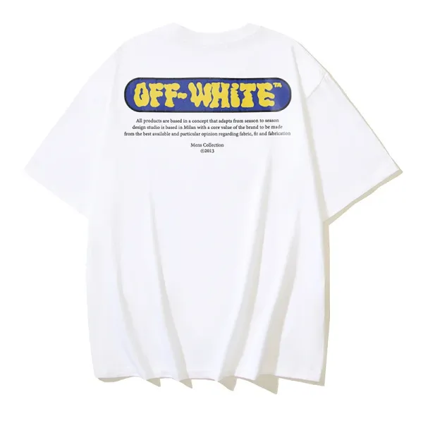 Off-White Industrial Logo Print White T-Shirt - 1