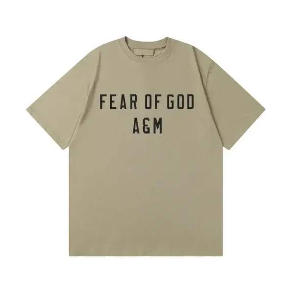 Fear of God Essentials A&M Logo T-Shirt Beige T-Shirt - 1