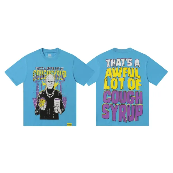 Design That's A Awful Lot Of Cough Syrup T-Shirt Navy - 42