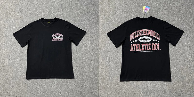 Design Rule The World Athletic Div. Black Graphic T-Shirt T-Shirts
