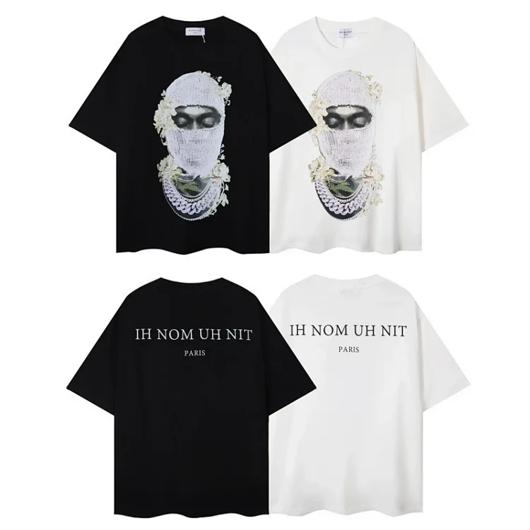Ih Nom Uh Nit Mask-Print T-Shirt