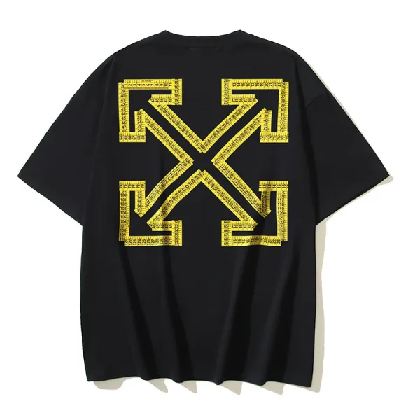Off-White Industrial Tape Arrow Print Black T-Shirt - 1