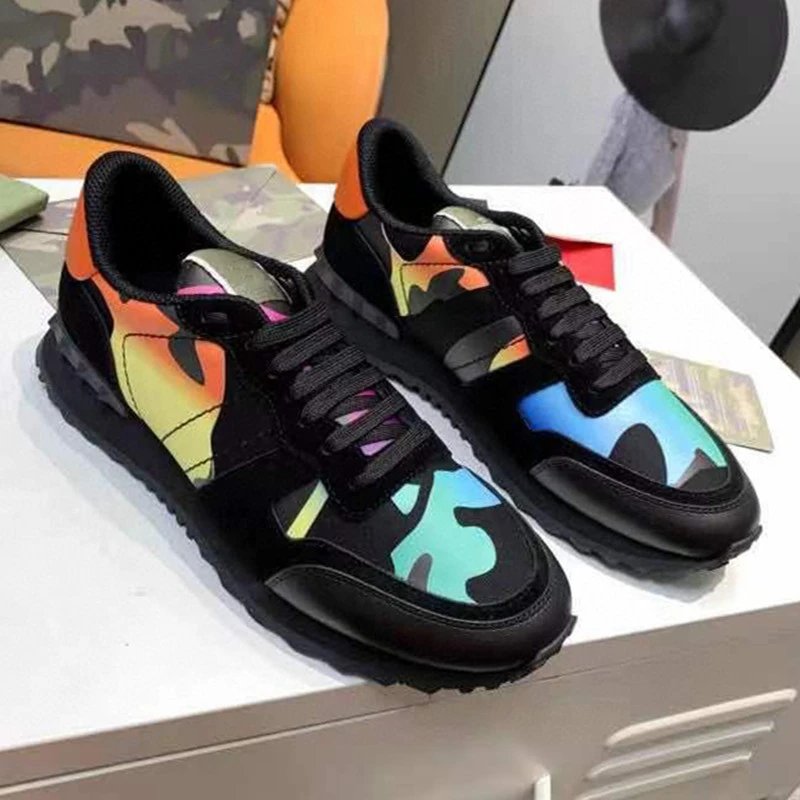 Unbranded Sneakers Low-Top Star-Patterned with Studded Heel Trim image 5