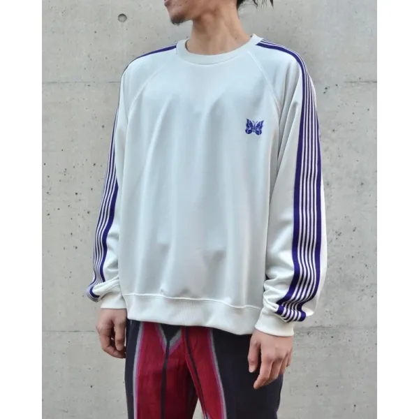 Human Made Butterfly Logo Stripe Sweatshirt White Hoodie - 1