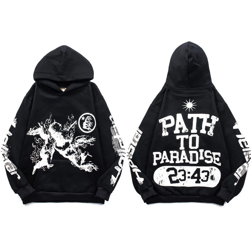 Hellstar Hoodies & Sweatshirts Graphic Pullover Hoodie — 5636 Black