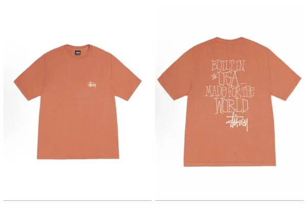 Stussy Built In The USA Made For The World T-Shirt Terracotta - 1