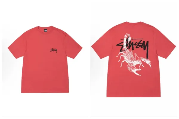 Stussy Scorpion Graphic T-Shirt Red - 1