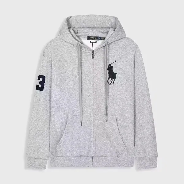 Polo Ralph Lauren Big Pony Zip-Up Hoodie Gray - 1
