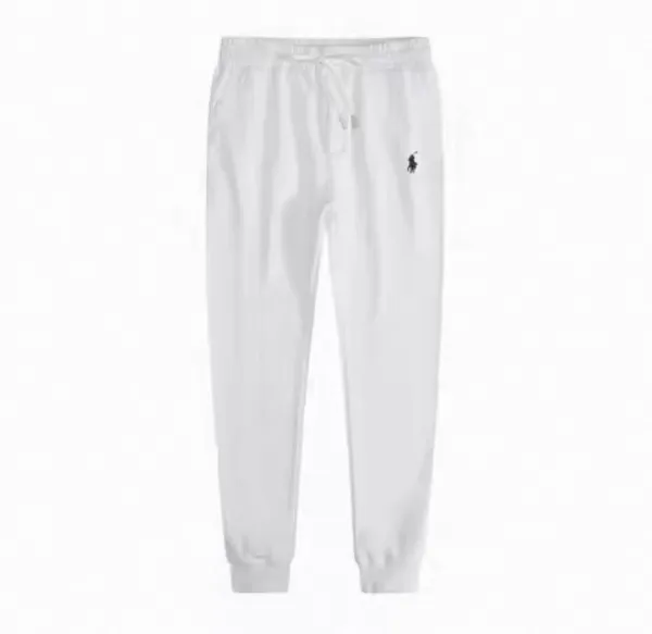 Ralph Lauren Polo Bear Logo White Sweatpants - 1