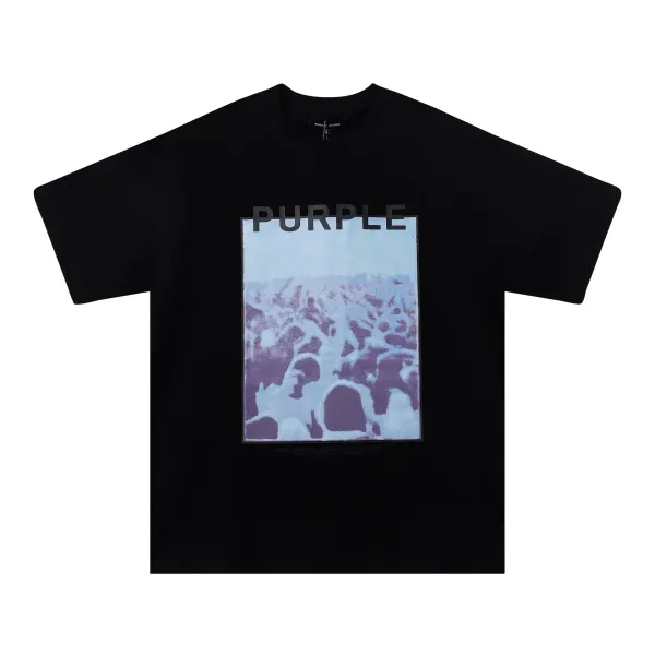 Purple Brand Purple Graphic Print Black T-Shirt - 1