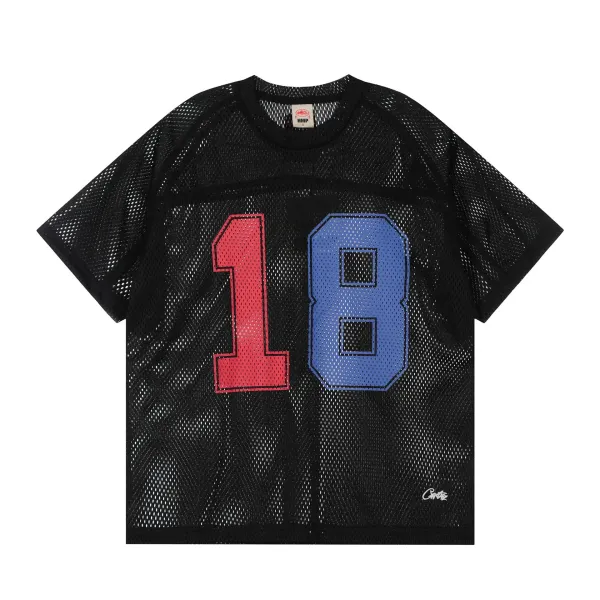 Corteiz Mesh Jersey Black Red Blue - 1