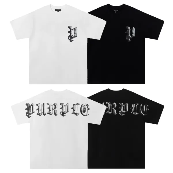 Purple Brand Purple Graphic Print White T-Shirt - 6