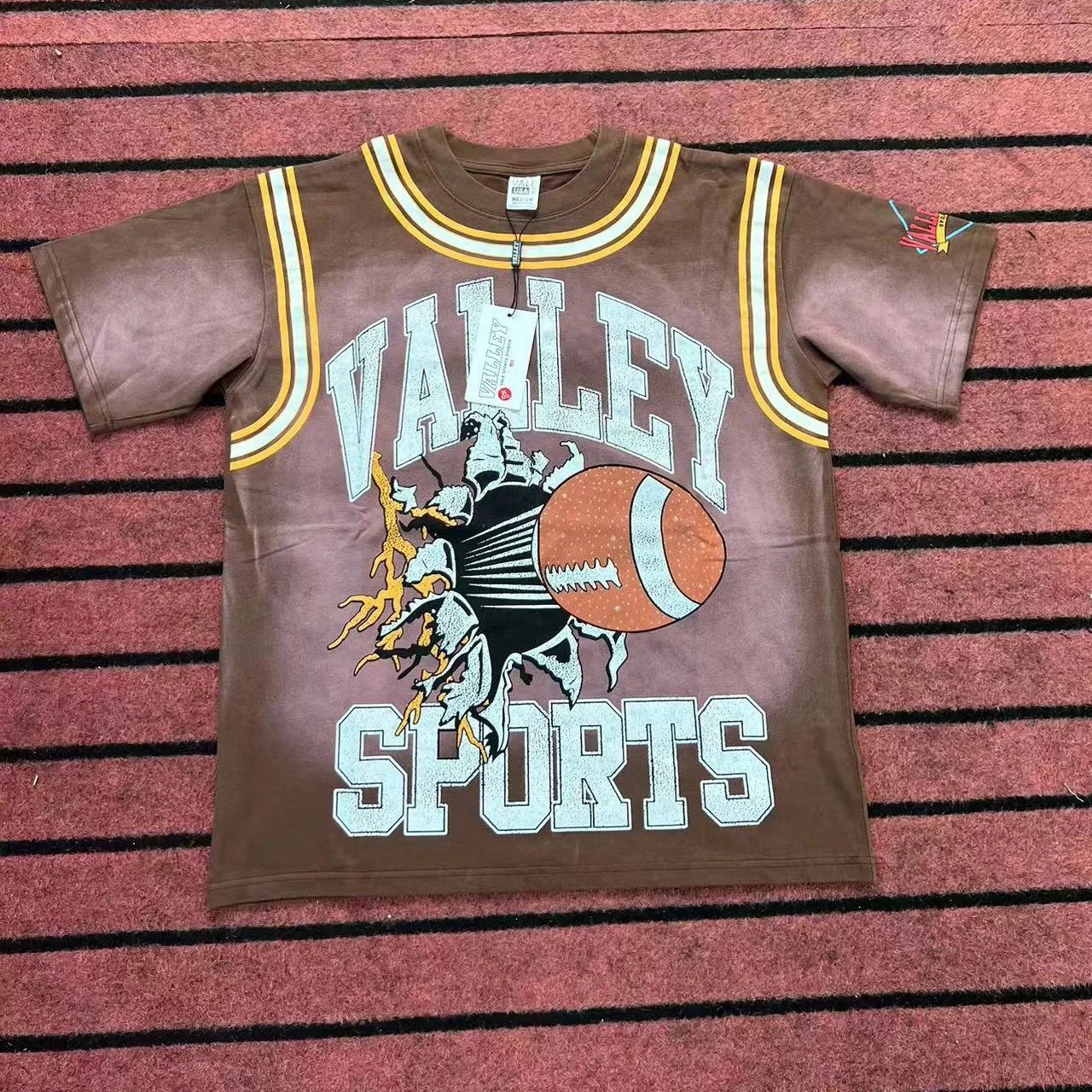 Valley Valley Sports Brown Tie-Dye T-Shirt Brown