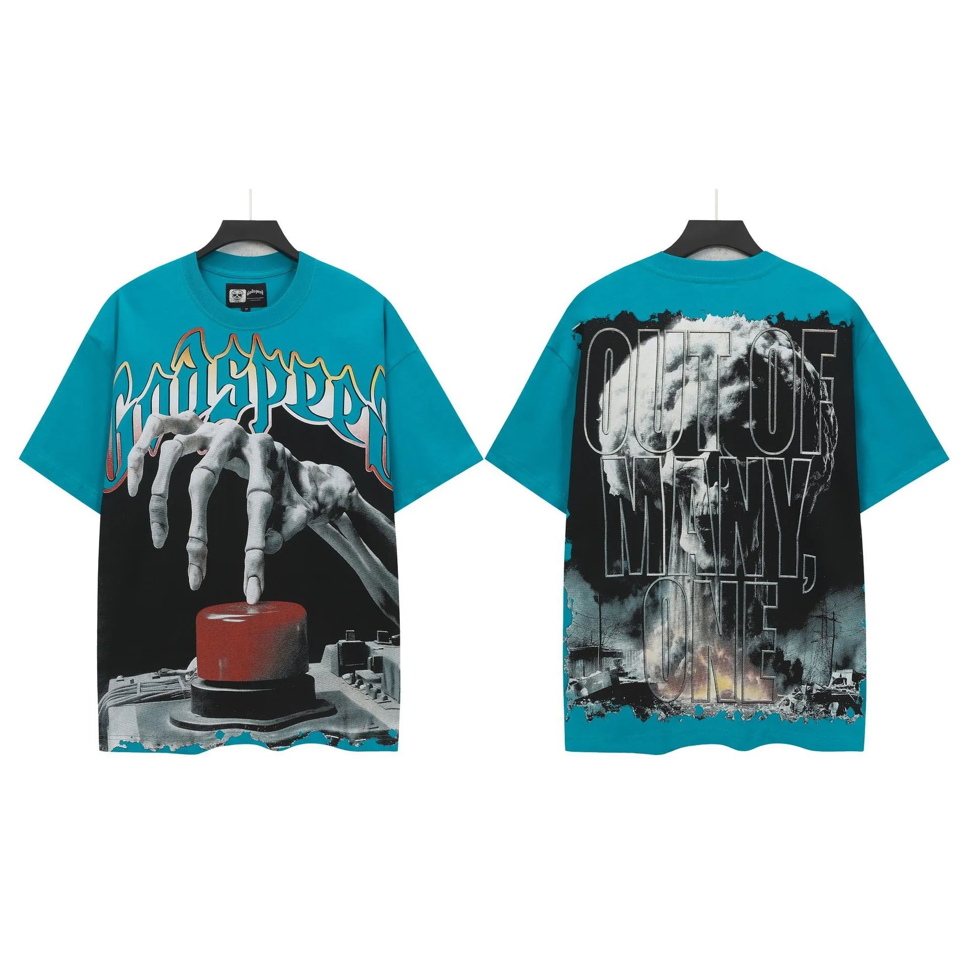 Hellstar Studios Skull & Hand Graphic Black T-Shirt - 6