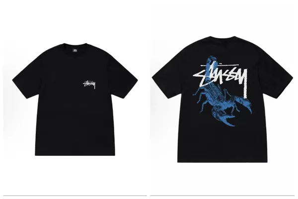 Stussy Scorpion Graphic Black T-Shirt - 1