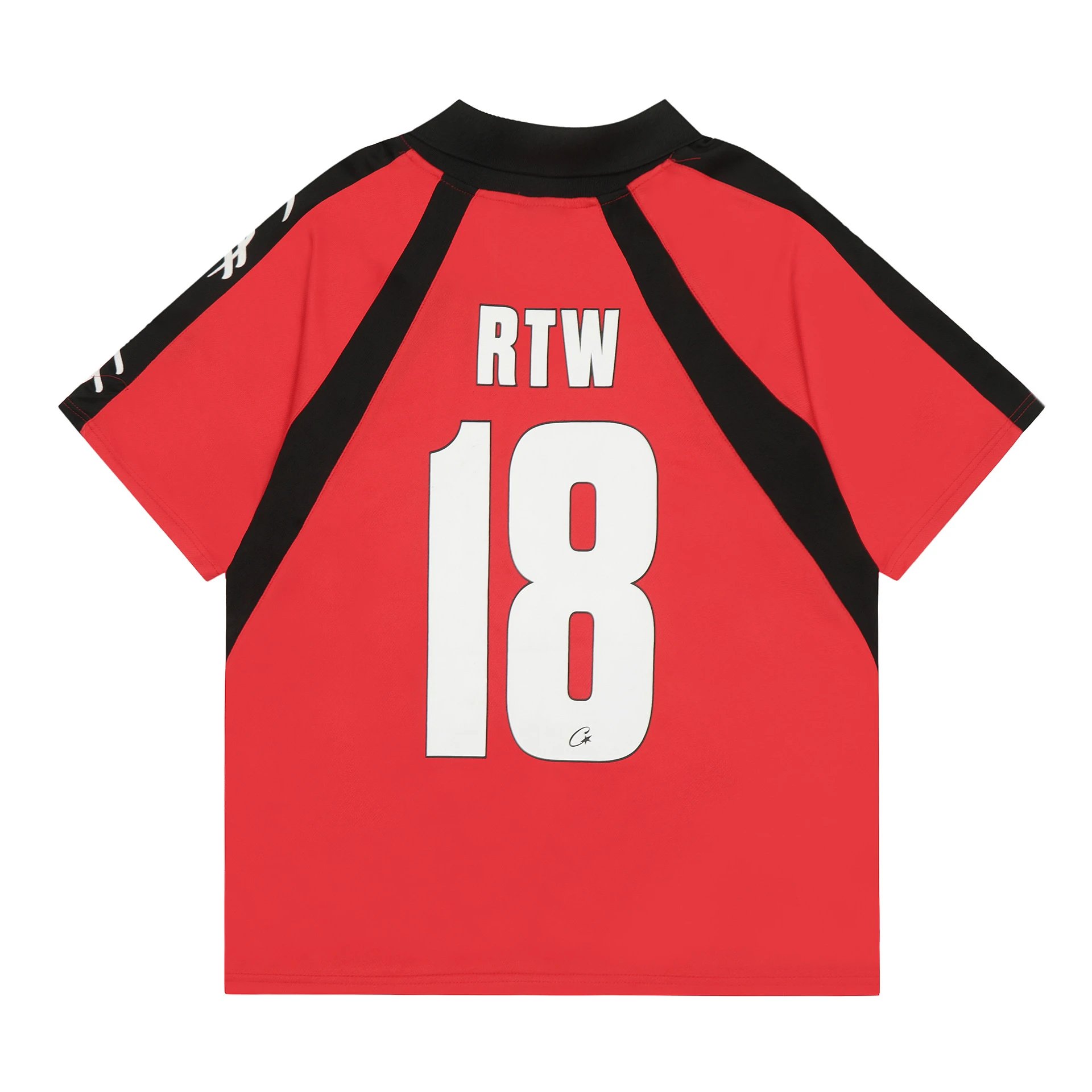 Corteiz Script Logo Black and White Football Jersey - 13