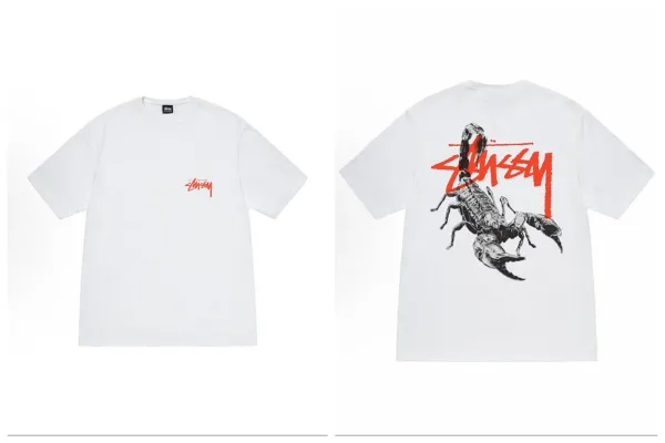 Stussy Scorpion Graphic T-Shirt White - 1