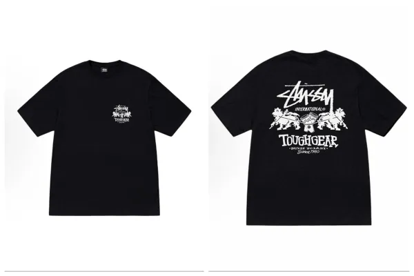Stussy x Toughgear Collaboration Graphic T-Shirt Black - 1