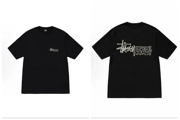 Stussy Superior Quality Black T-Shirt - 1